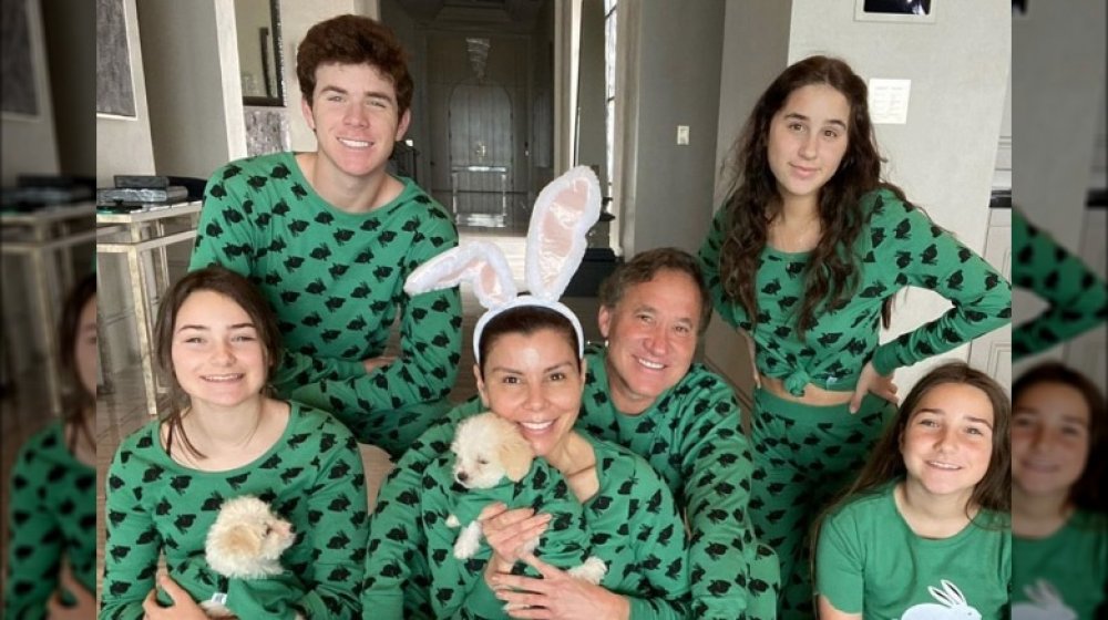 Heather Dubrow and her family with new dogs