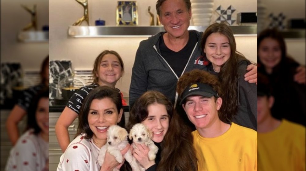 Heather Dubrow and her family with new dogs