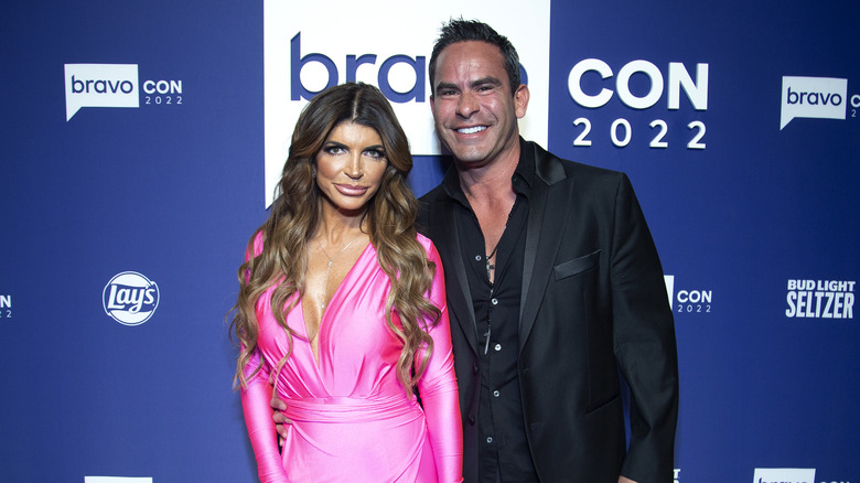 Teresa Giudice and Luis Ruelas standing at red carpet event