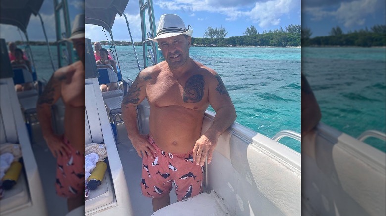 Joe Giudice on a boat