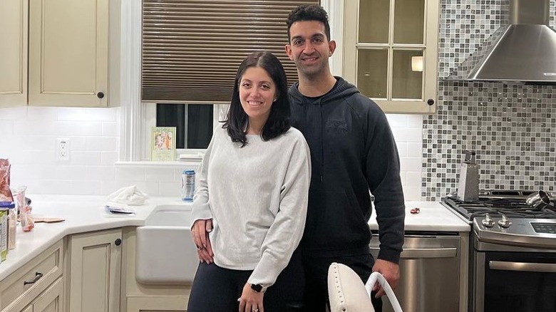 Victoria Wakile and Teddy Kosmidis standing in kitchen