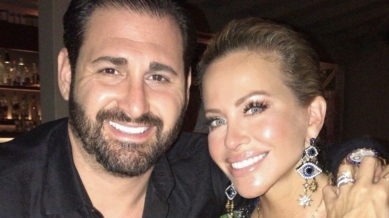 Dave Cantin and Dina Manzo smile