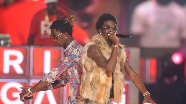 Young Thug and Rich Homie Quan performing