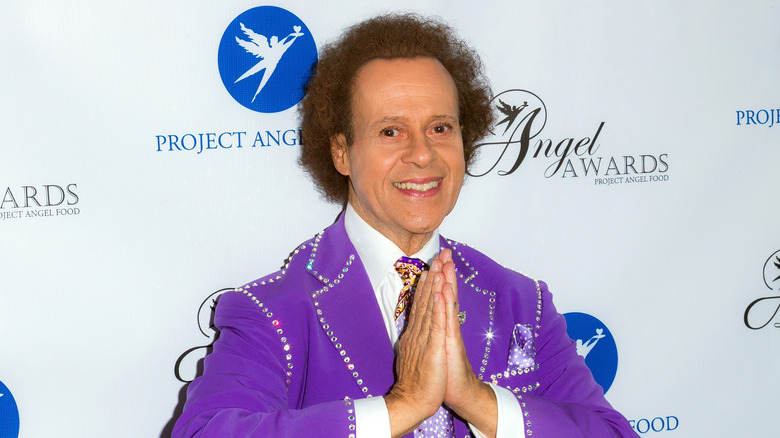 Richard Simmons bejeweled purple blazer