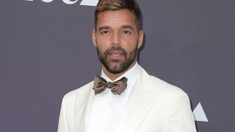 Ricky Martin wearing white blazer