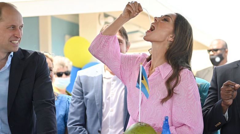 Kate Middleton eating conch