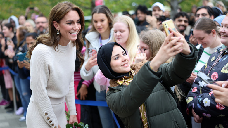 Kate Middleton posing for selfie