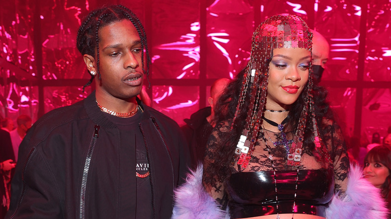 Rihanna and ASAP Rocky posing