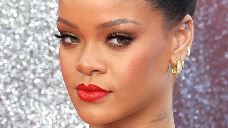 Rihanna red lips