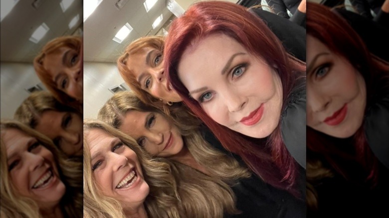 Rita Wilson selfie with Lisa Marie and Priscilla Presley