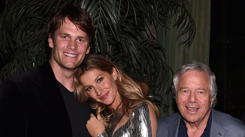 Tom Brady, Gisele Bundchen and Robert Kraft