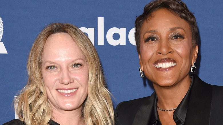 Robin Roberts and Amber Laign attend the 29th annual GLAAD awards in 2018