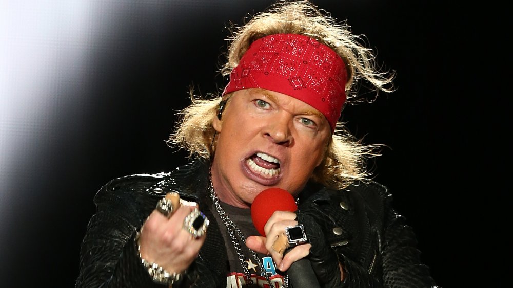 Axl Rose performing with Guns N' Roses in Perth, Australia