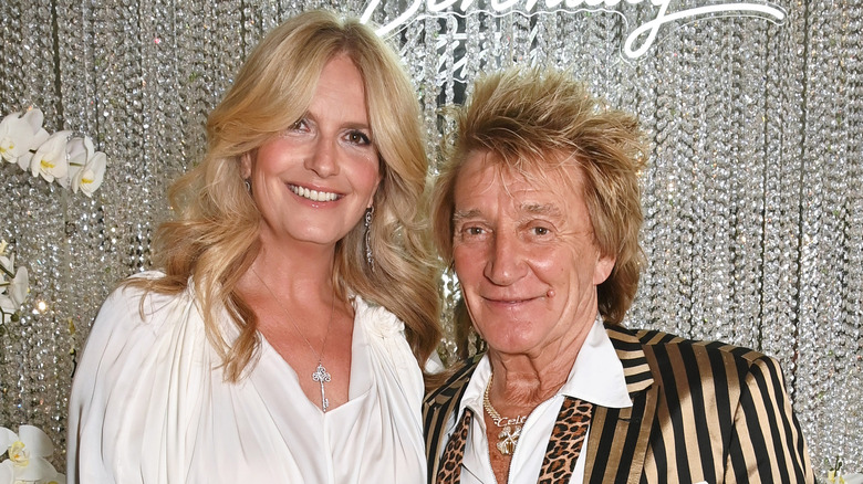 Rod Stewart with his wife, Penny Lancaster