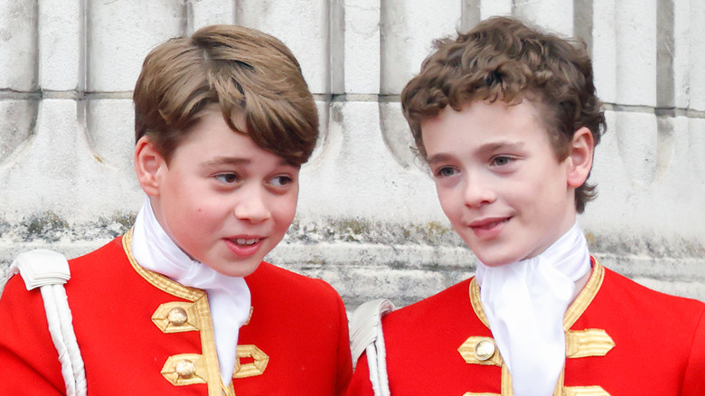 Prince George and Oliver at King Charles' coronation