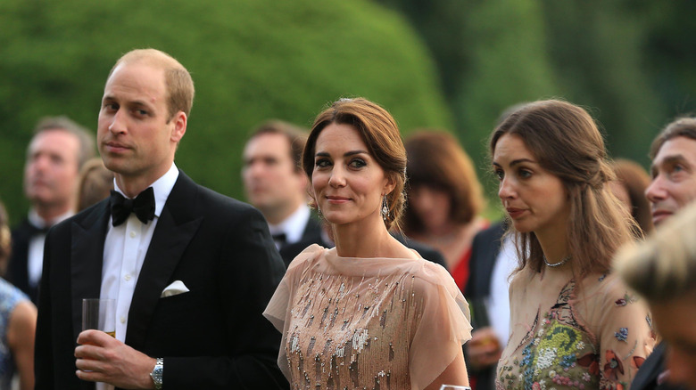 Rose Hanbury stands next to Prince William and Kate Middleton