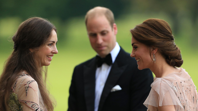 Rose Hanbury talks with Prince William and Kate Middleton