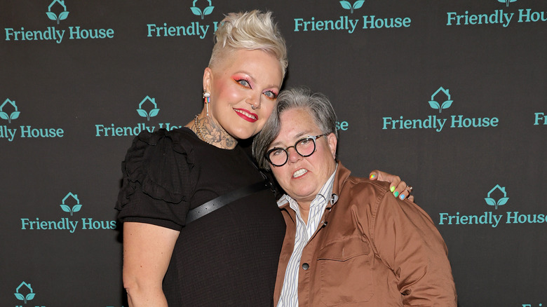 Rosie O'Donnell poses with Aimee Hauer 