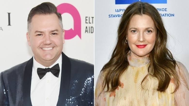 Ross Mathews and Drew Barrymore smiling 