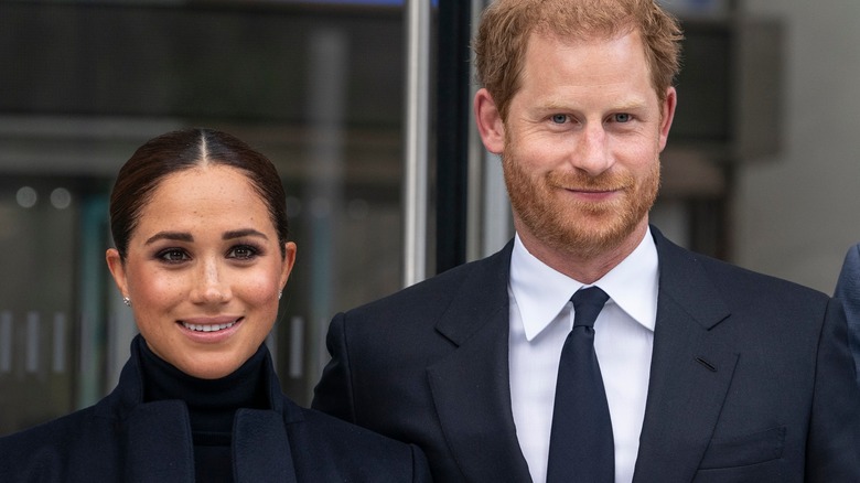 Meghan Markle and Prince Harry smiling