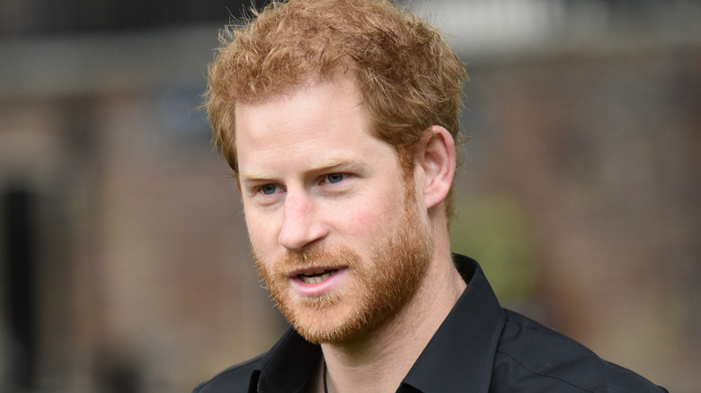 Prince Harry mouth open