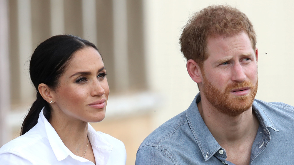 Meghan Markle and Prince Harry sitting