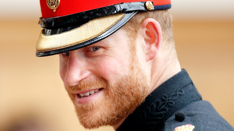 Prince Harry wearing royal attire