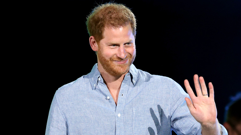 Prince Harry waving