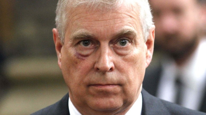 Prince Andrew staring at a engagement