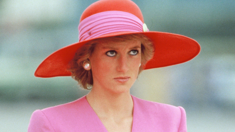 Princess Diana looking up