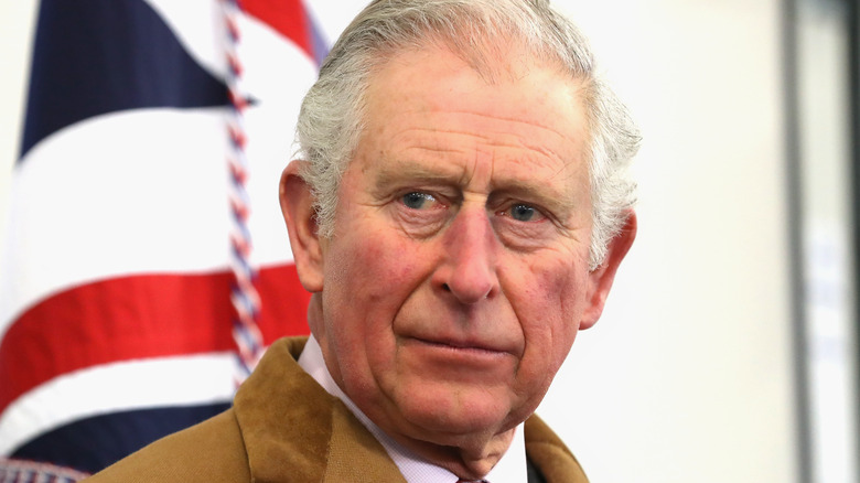 Prince Charles looking to the side