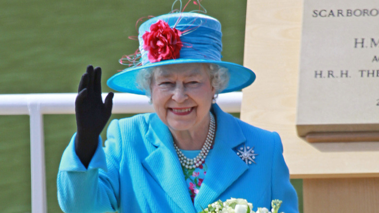 Queen Elizabeth II waving