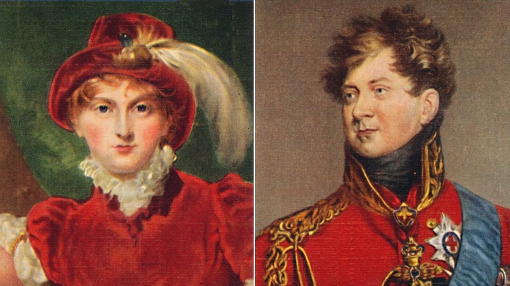 portraits of Caroline of Brunswick and George IV