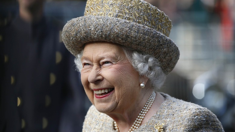 Queen Elizabeth smiling