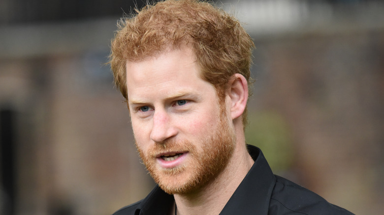 Prince Harry black shirt