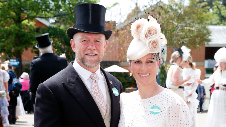 Mike Tindall and Zara Phillips posing together