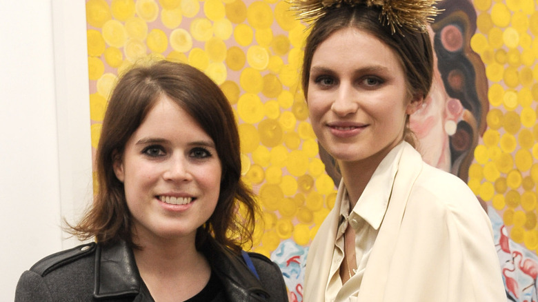 Princess Eugenie posing at an art show in New York 