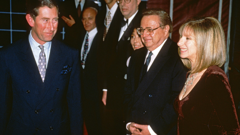 Barbra Streisand and King Charles smiling 