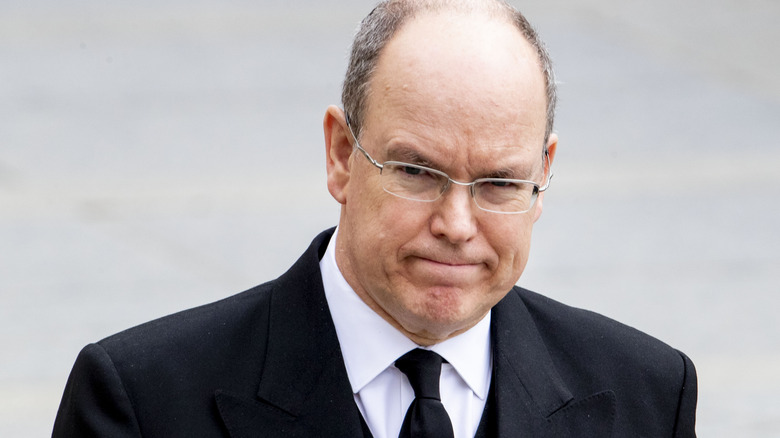 Prince Albert of Monaco frowning 