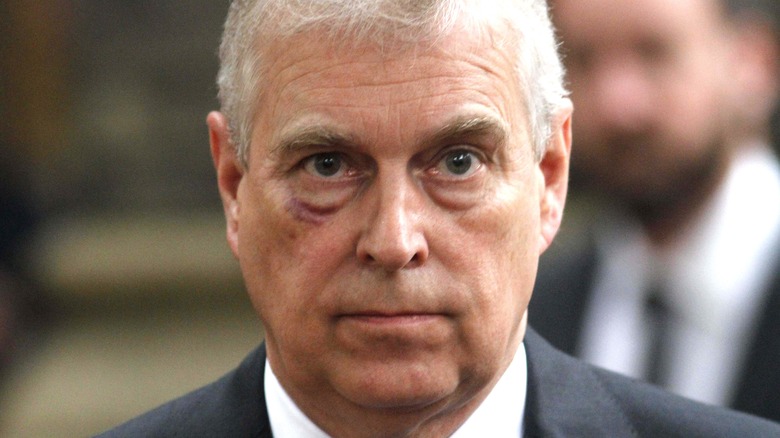 Prince Andrew looking at camera