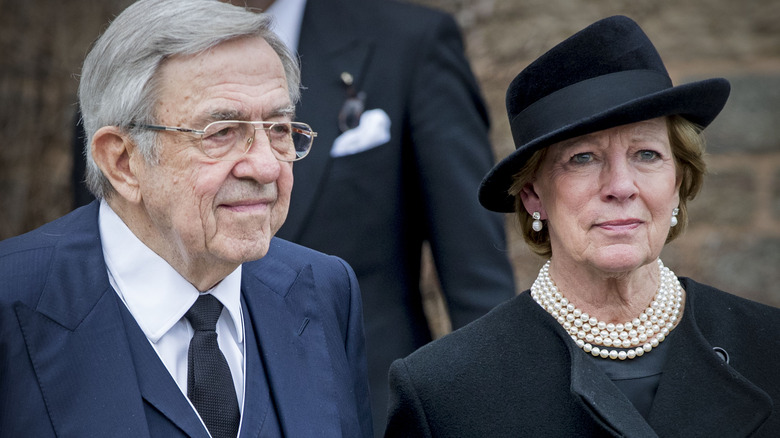 King Constantine, Queen Anne Marie outdoors