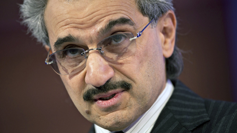 Prince Alwaleed wearing glasses