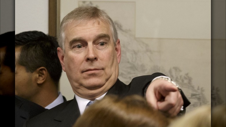 Prince Andrew pointing