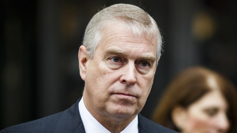 Prince Andrew in dark suit