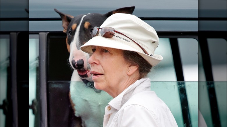 Princess Anne in hat