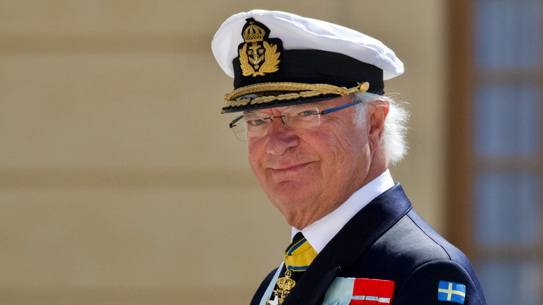 King Carl of Sweden smiling