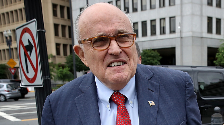 Rudy Giuliani scowling