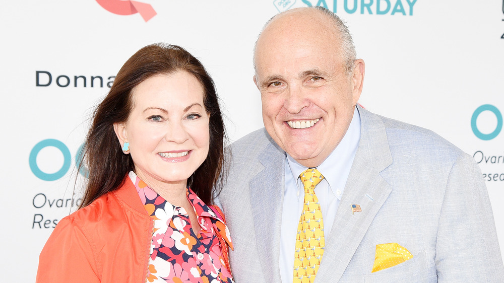 Judith Nathan and Rudy Giuliani smiling 