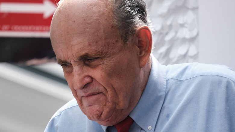 Rudy Giuliani smelling something unpleasant