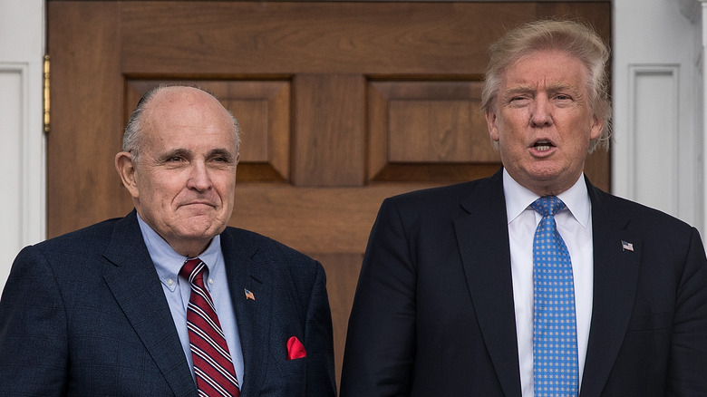 Rudy Giuliani and Donald Trump standing together